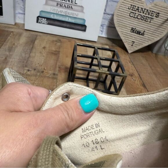 Birkenstock Arran Women’s Taupe Tan Canvas Lace Up Sneaker Size EURO 41 L 10 - Picture 7 of 10